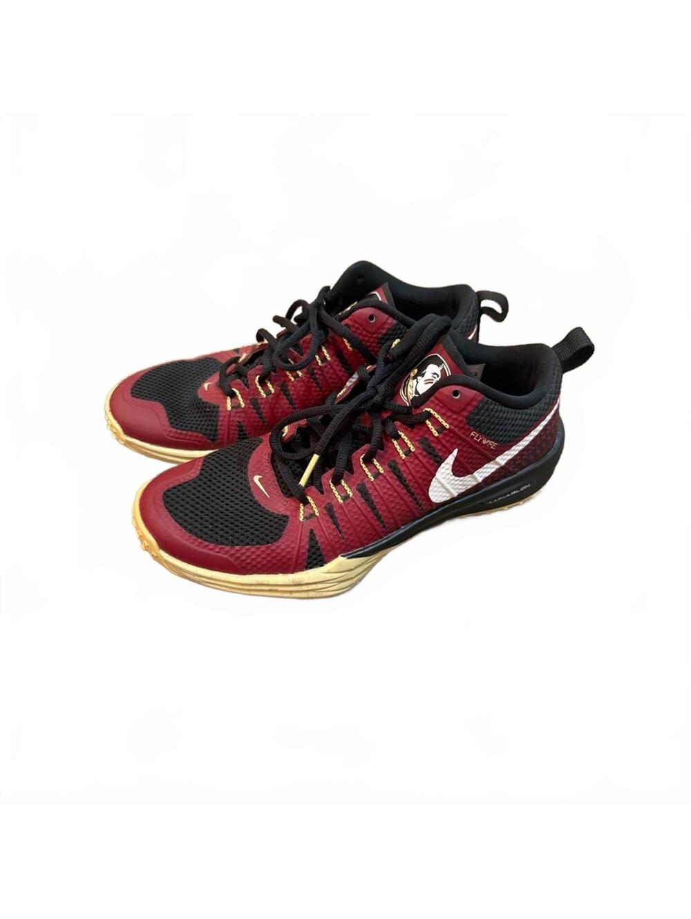 Nike Mens Size 8.5 Flywire Lunarlon Golf Shoes Florida State University Edition